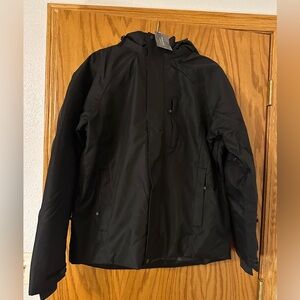 Men's Black Performance Hooded Ski Jacket